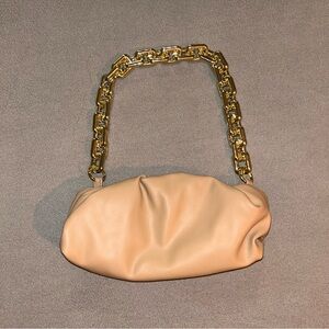 Elegant Tan Chain Shoulder Bag
